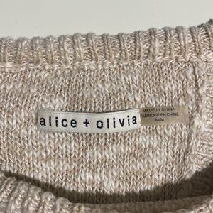 Alice & Olivia cropped cardigan sweater. Size Medium. Cream color